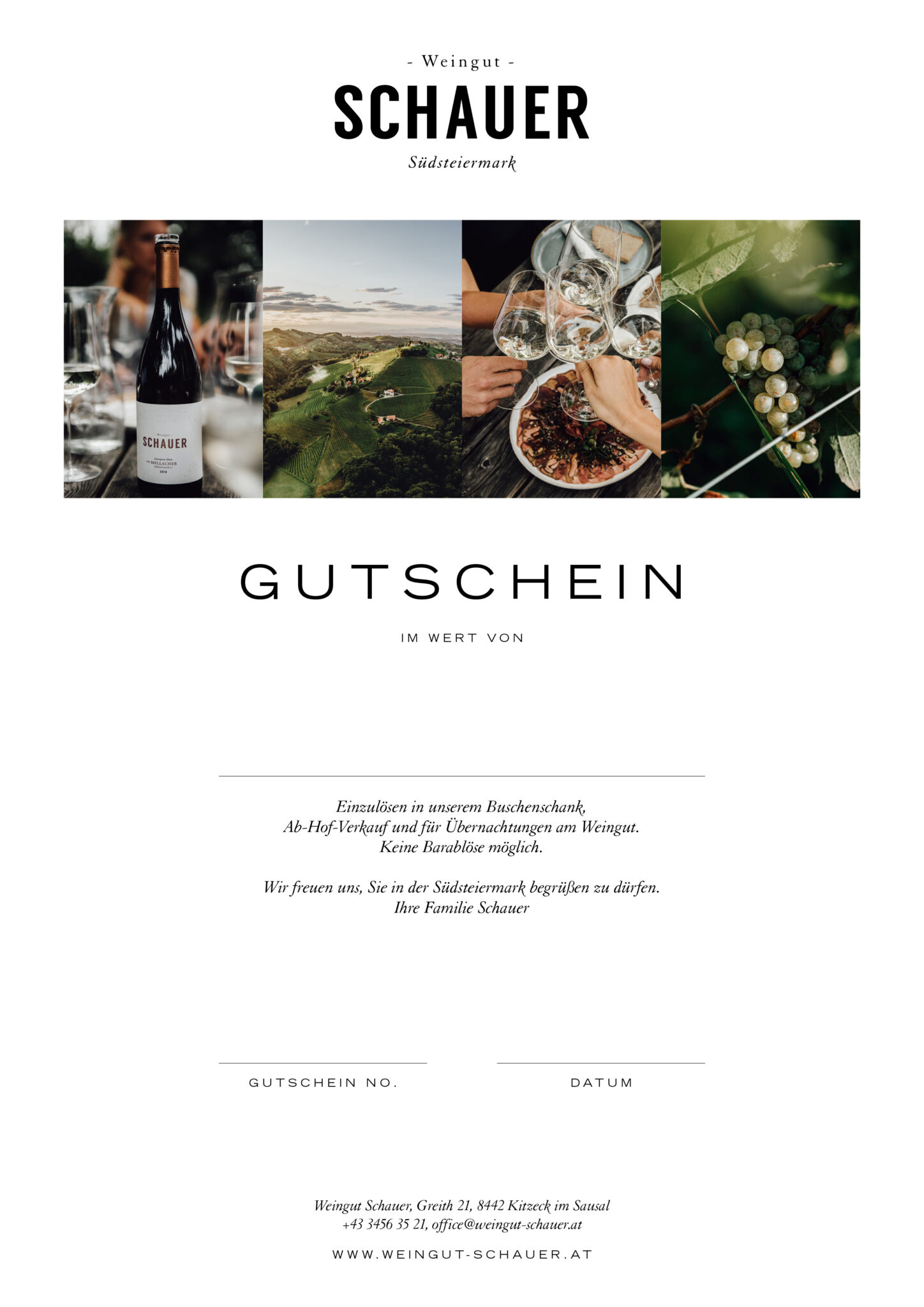 Gutschein - Weingut Schauer